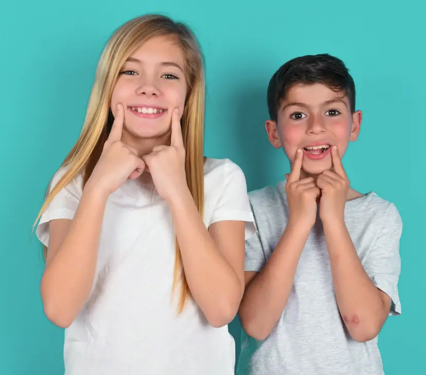 kids smiling