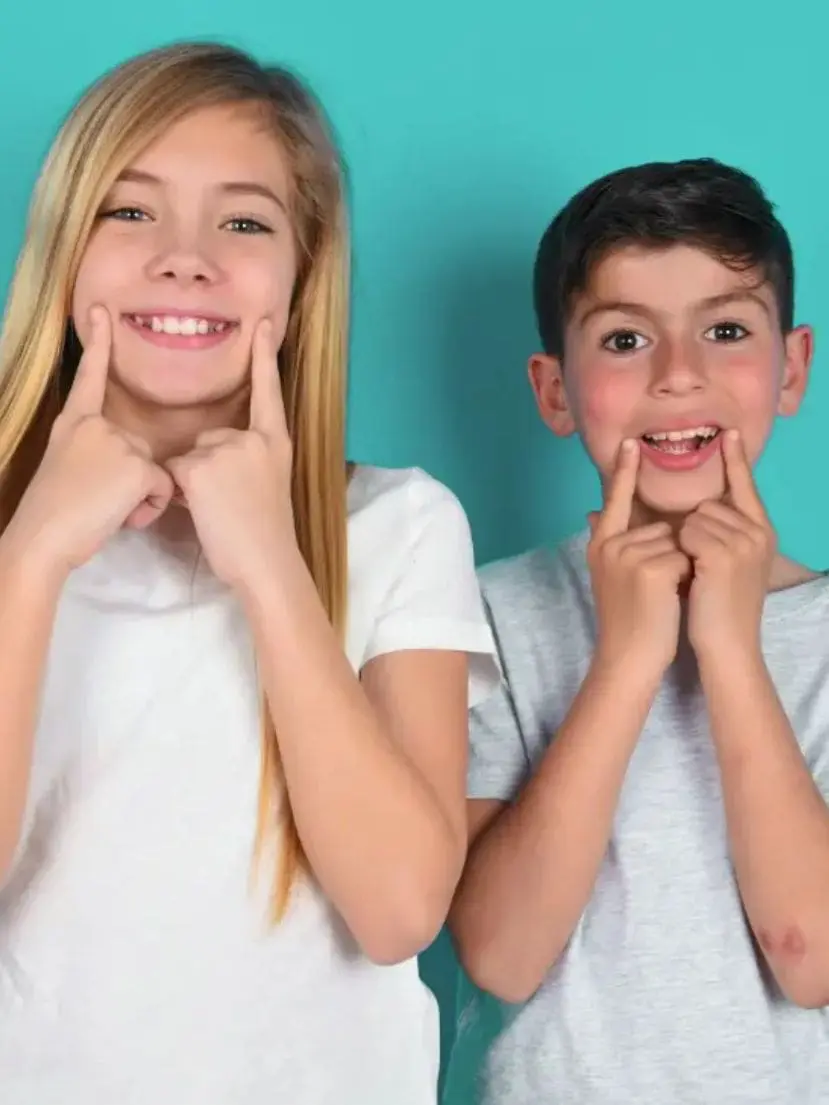 kids smiling