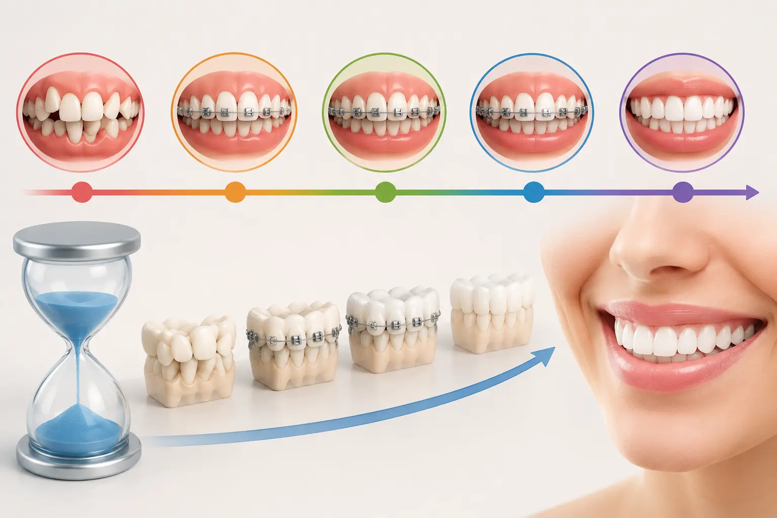 how long do braces take to straighten teeth?