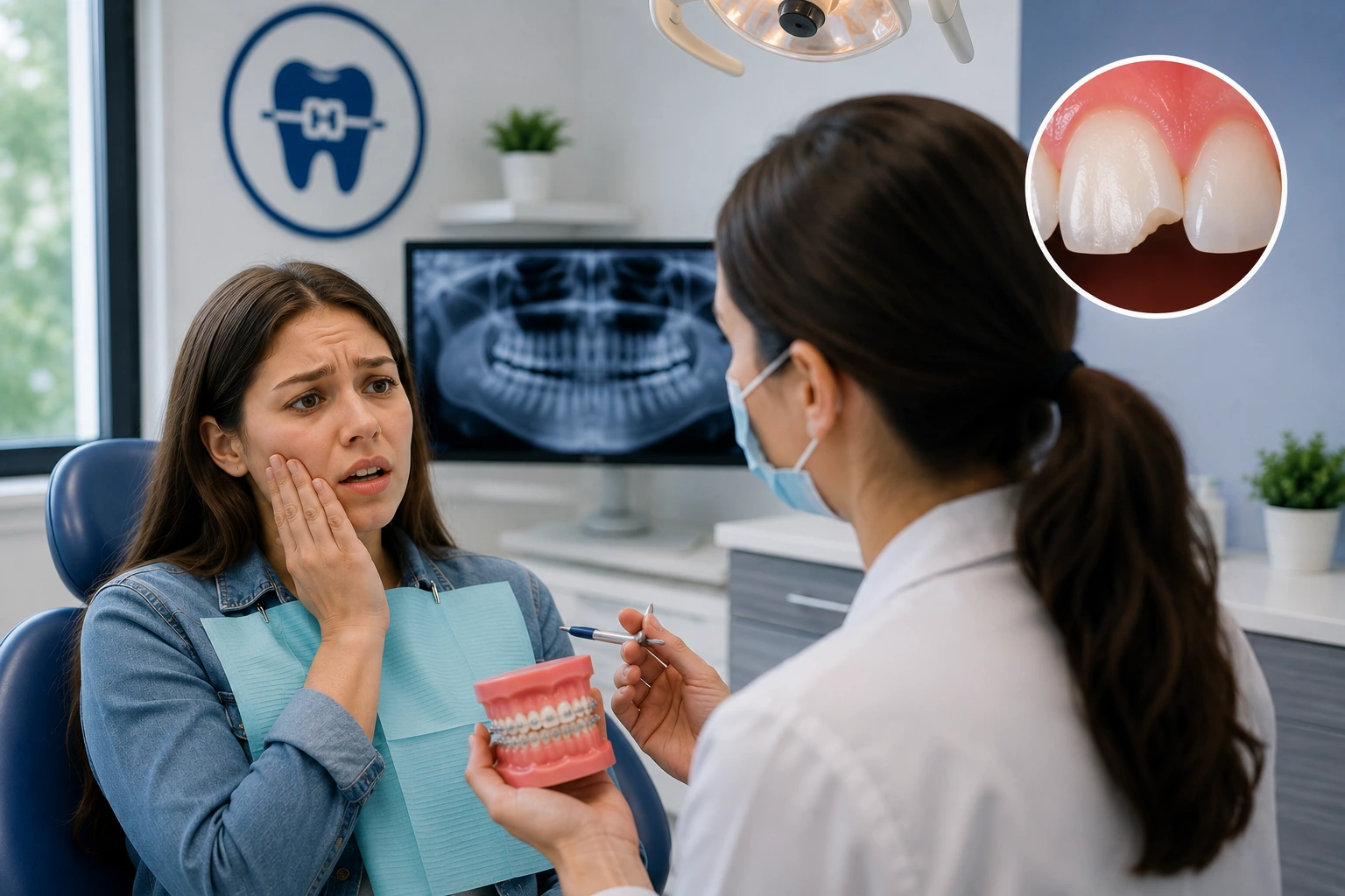 when should you see an orthodontist after chipping a tooth?
